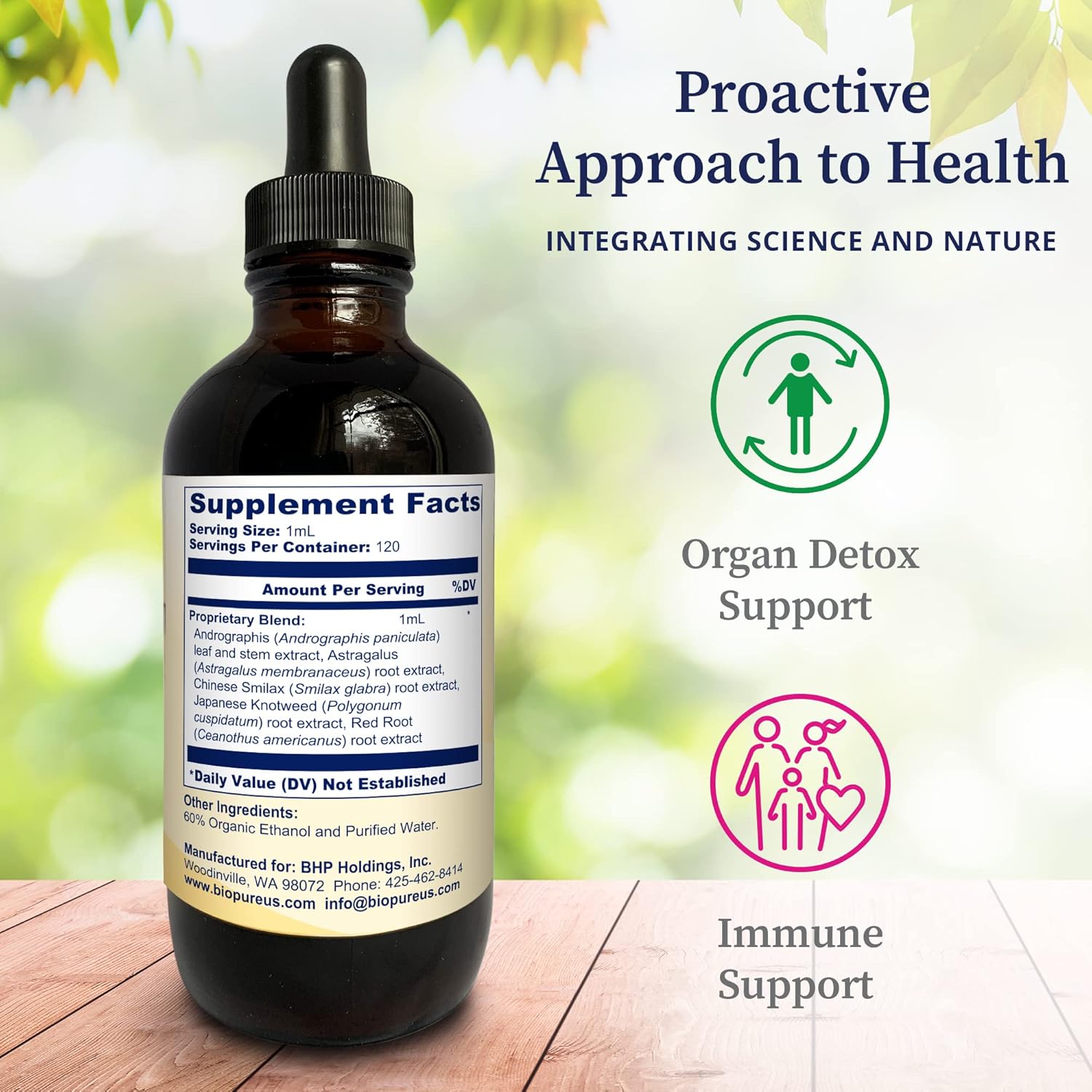 BioPure Quintessence Herbal Tincture - Immune & Lymphatic Support with Astragalus & Japanese Knotweed - 4 fl oz