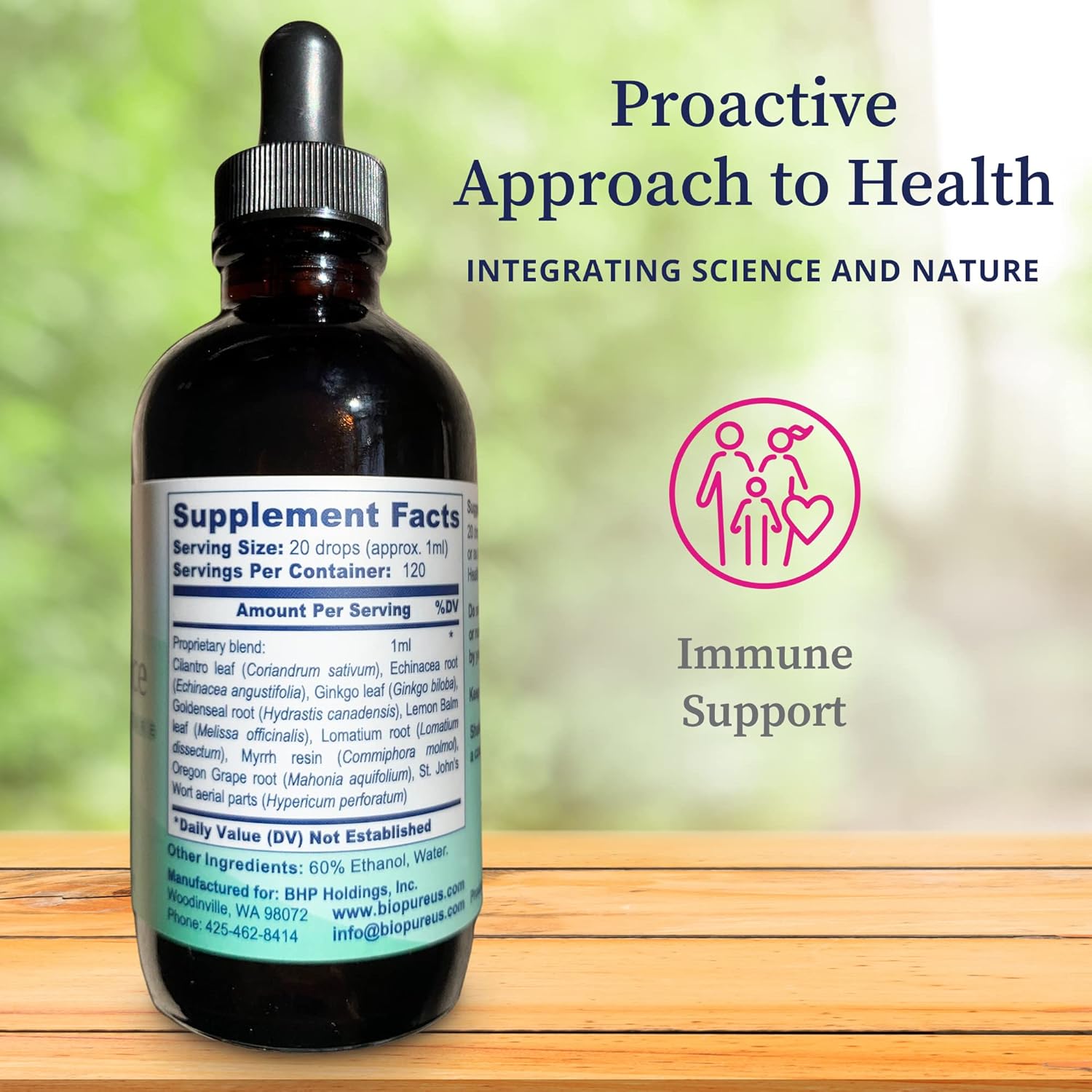 BioPure Viressence Herbal Tincture - Synergistic Blend of 9 Botanical Extracts for Immune Support & Overall Wellness - 4 fl oz