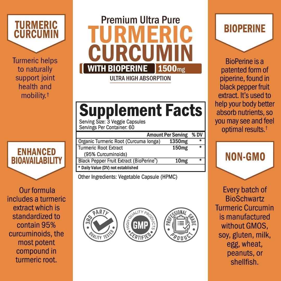 BioSchwartz 40 Billion CFU Probiotic & Turmeric Curcumin Bundle - 2 Month Supply