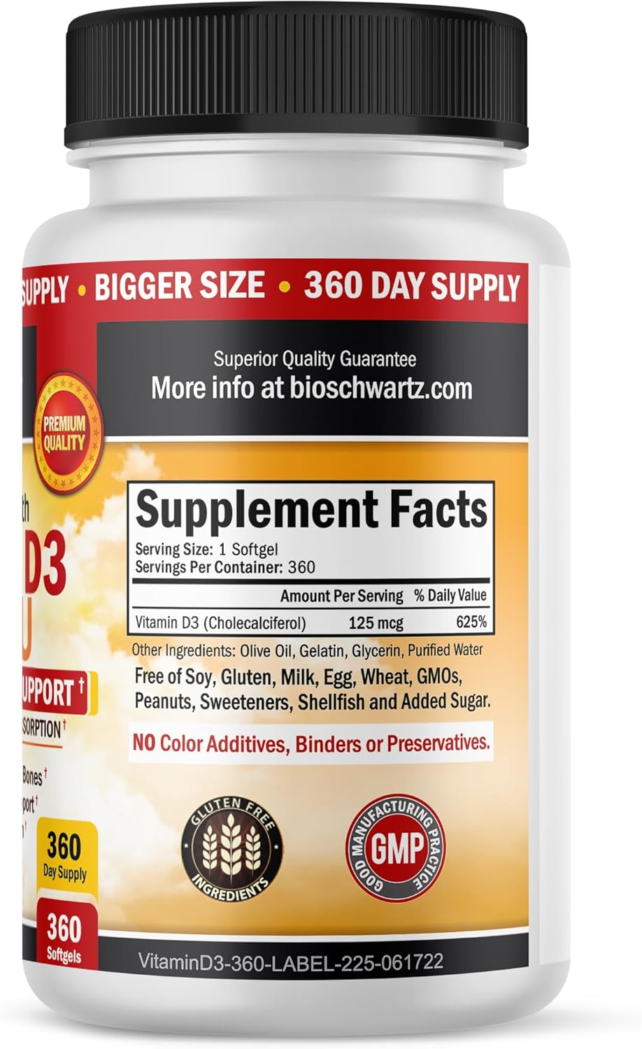 BioSchwartz Elderberry Gummies with Zinc, Vitamin C, and D3 - Immune Support Bundle (1 Mo + 1 Yr Supply)