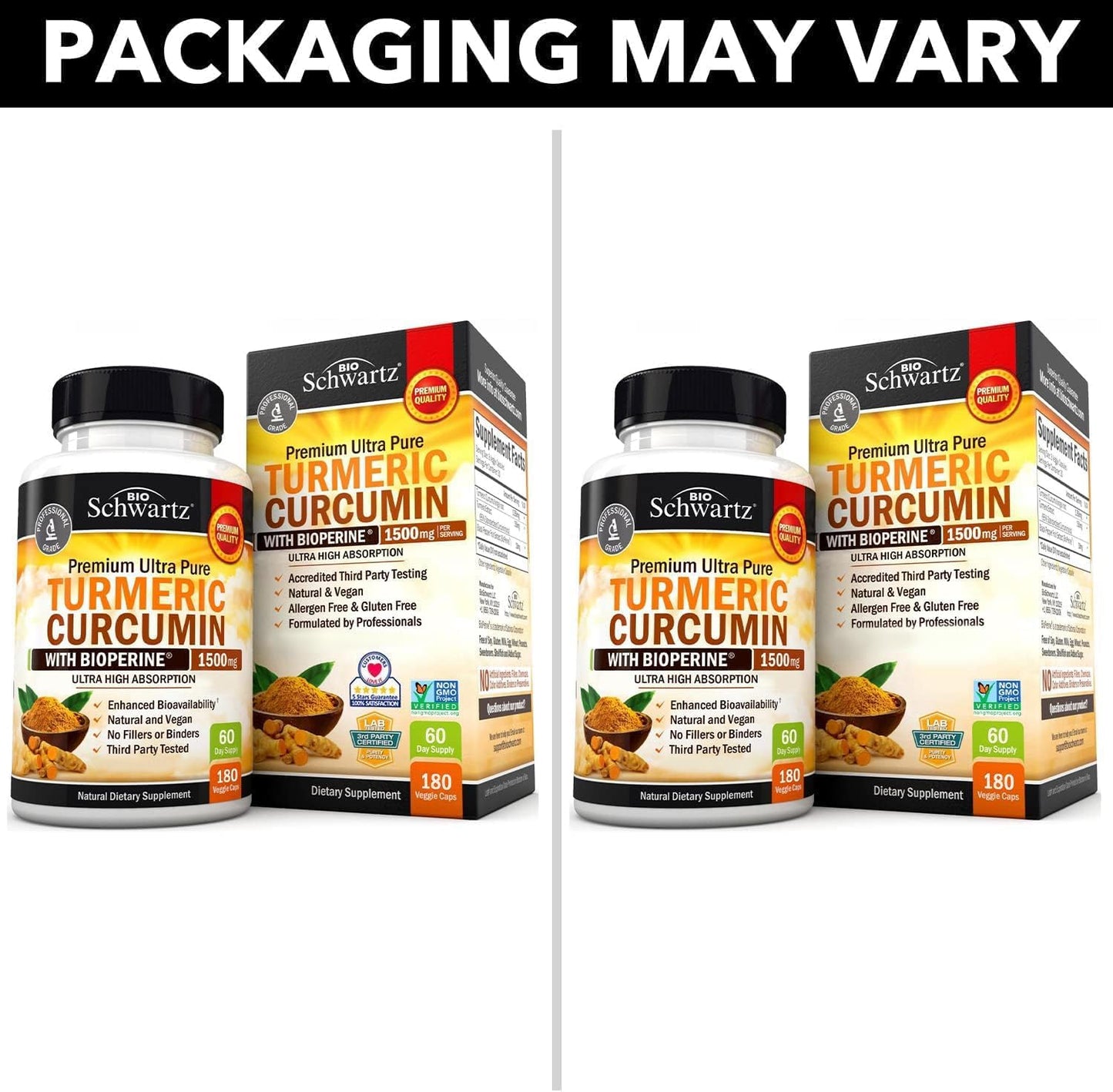 BioSchwartz Joint Support Supplement Bundle: Glucosamine Chondroitin MSM Triple Strength + Turmeric Curcumin Complex