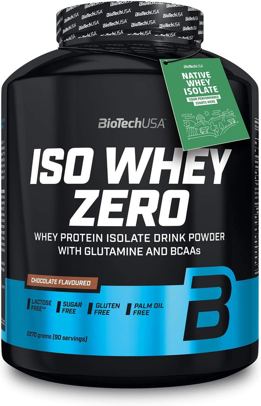 BiotechUSA Iso Whey Zero Chocolate Flavor 2270g - High-Quality Protein Powder