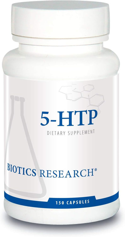 Biotics Research 5HTP 50mg Capsules for Brain Health and Well-Being, Promotes Calmness and Serotonin Production