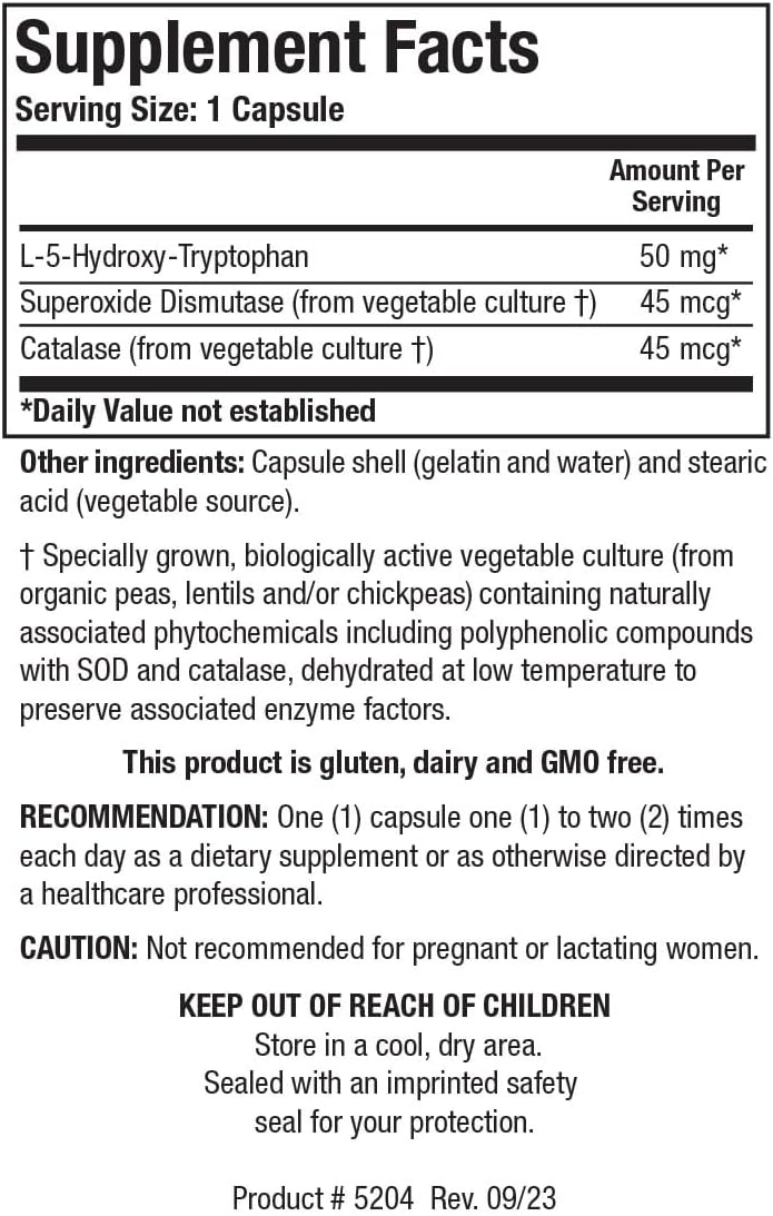 Biotics Research 5HTP 50mg Capsules for Brain Health and Well-Being, Promotes Calmness and Serotonin Production
