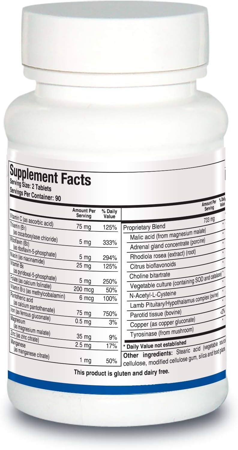 Biotics Research ADB5-Plus: 180 Tablets for Adrenal Gland & Cortisol Support, Stress Response, Energy Levels