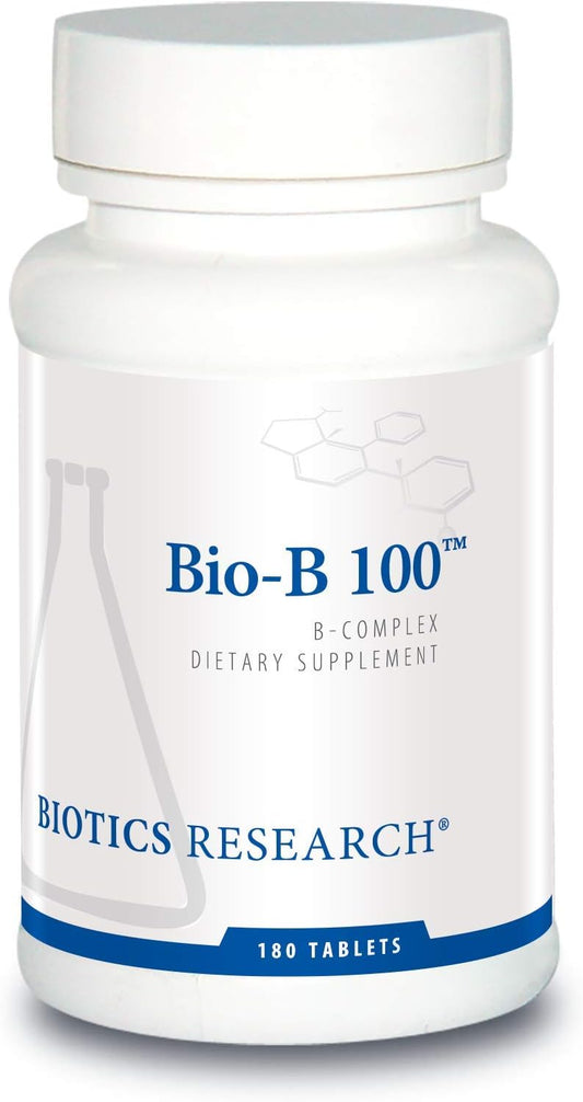 Biotics Research Bio B 100 - 180 Tablets, Vitamin B Complex for Energy and Health