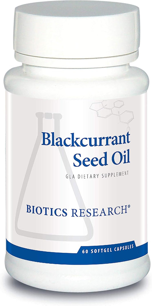 Biotics Research Blackcurrant Seed Oil Softgels 535mg with 80mg GLA for Cardiovascular & Women's Health - 60 Capsules