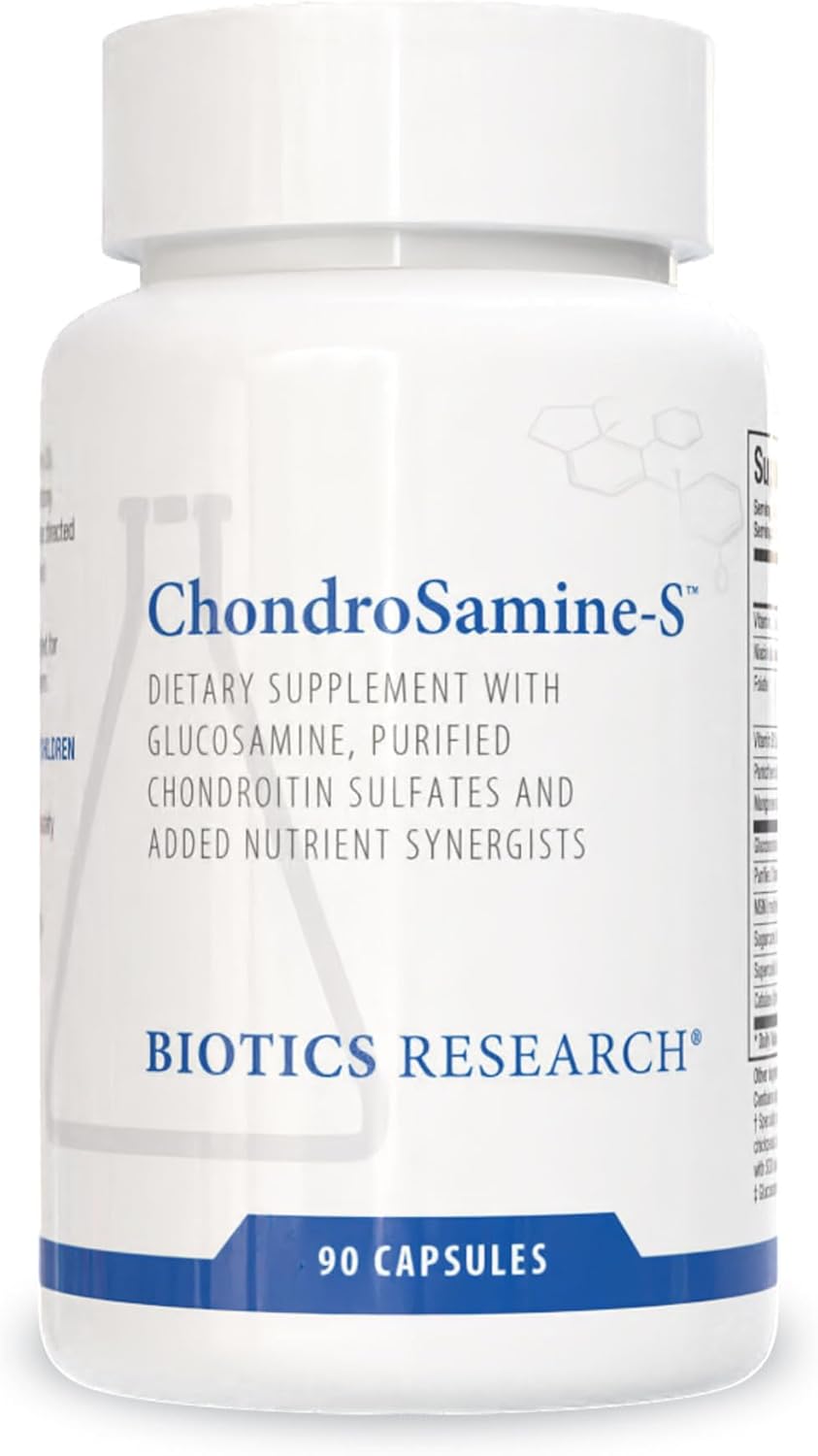 Biotics Research ChondroSamine S: Joint & Connective Tissue Support with Glucosamine, MSM, Vitamin C - 90 Capsules