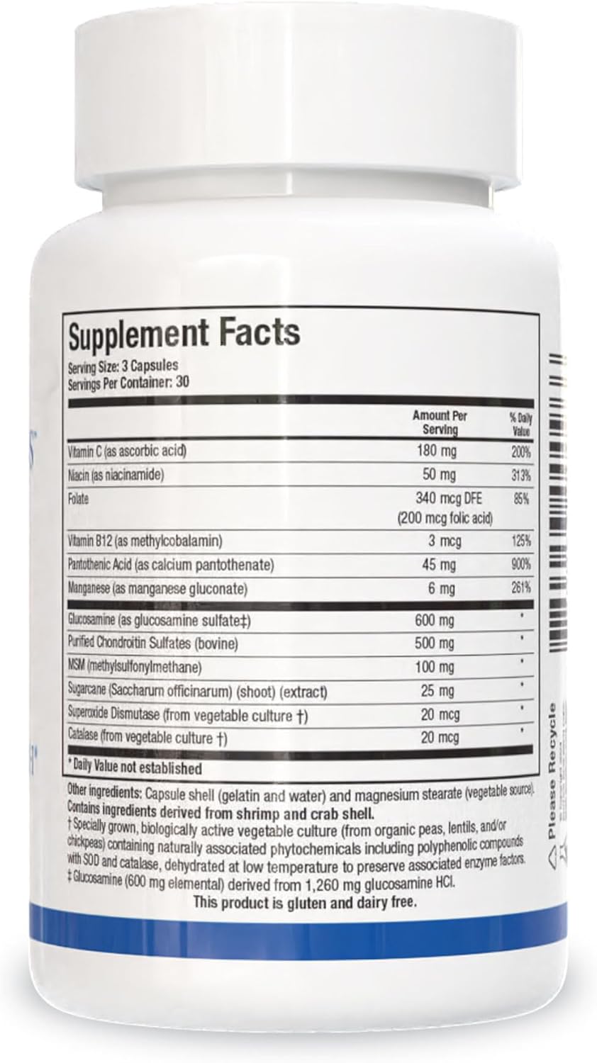 Biotics Research ChondroSamine S: Joint & Connective Tissue Support with Glucosamine, MSM, Vitamin C - 90 Capsules