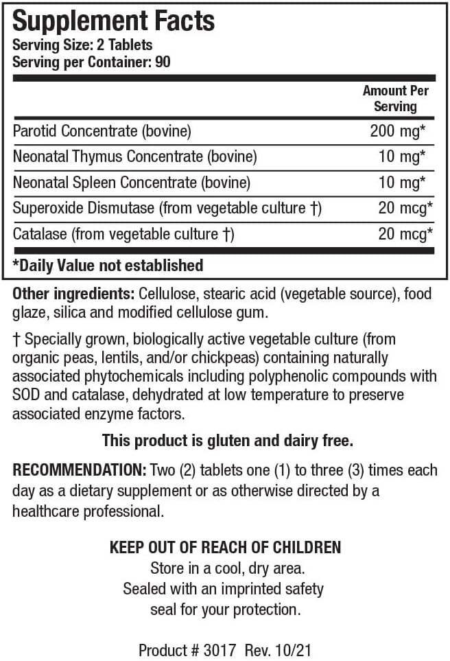 Biotics Research Cytozyme Parotid TS: 180 Tabs for Digestive Health & Parotid Gland Support