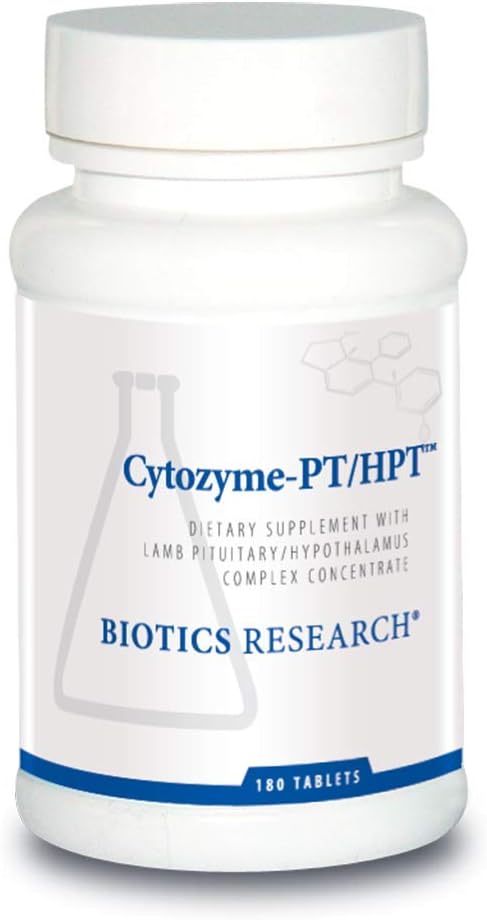 Biotics Research Cytozyme PT HPT Lamb Pituitary Hypothalamus Complex, 180 Tabs for Pituitary & Hypothalamus Support, Adrenal & Brain Health Boost
