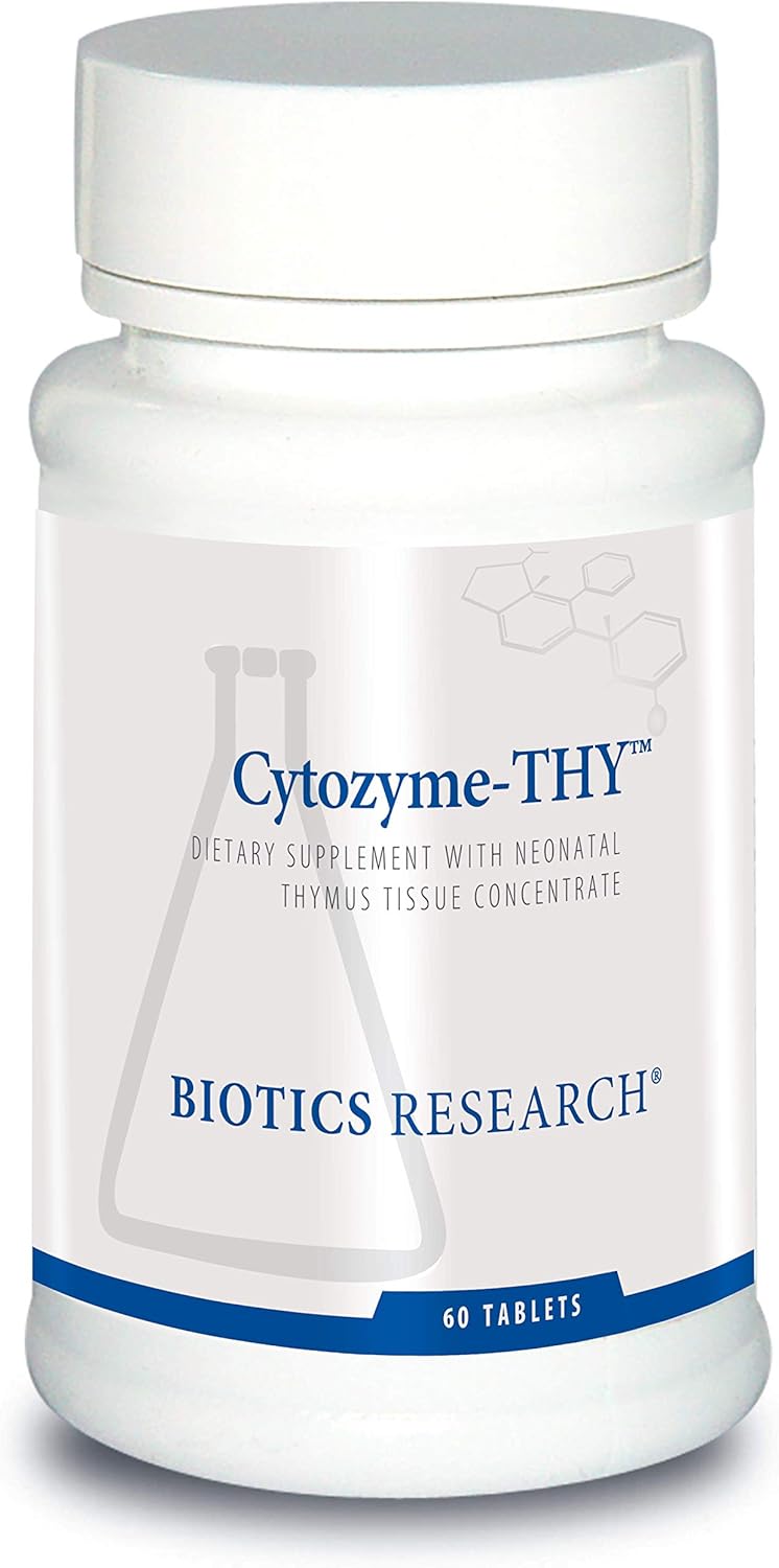Biotics Research Cytozyme Thy Neonatal Thymus Concentrate - Boosts Thymus Gland Health & Immune System with 60 Tabs
