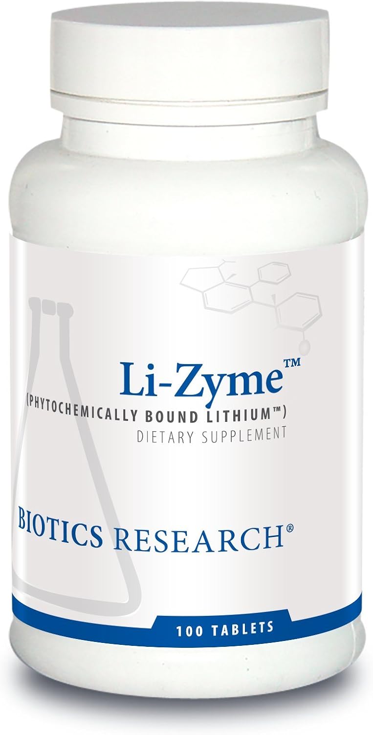 Biotics Research Li Zyme 50mcg Whole Food Lithium Tablets, Brain Function & Mood Support