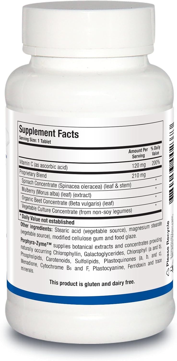 Biotics Research Porphyra Zyme Chlorophyll Concentrate 270Tabs - Enhances Detoxification with High Heavy Metal Binding Capacity