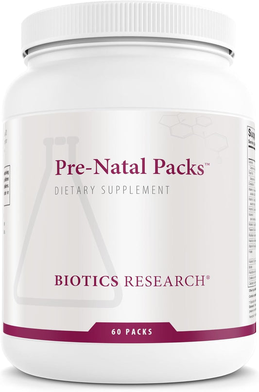 Biotics Research Pre Natal Packs™: Comprehensive Nutrition for Pregnancy and Beyond with Omega-3s, Iodine, and Folate - 60 Pack