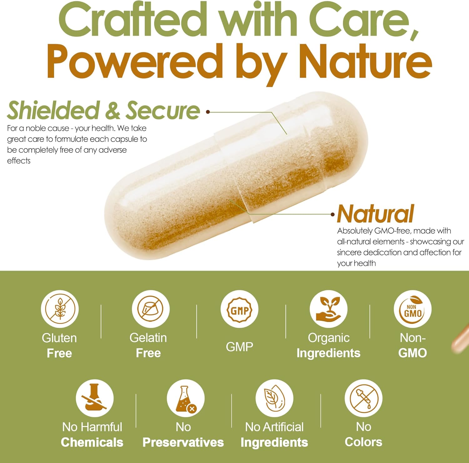 Biotin 10000mcg Capsules with Calcium for Hair Skin and Nails - Vegan Supplement for Hair Growth 60 Count