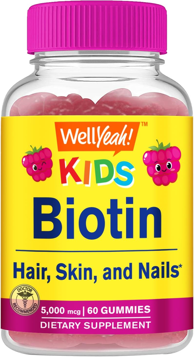 Biotin and Magnesium Citrate Gummies Bundle for Kids - Delicious Vitamin Supplement, Gluten Free, GMO Free, Chewable
