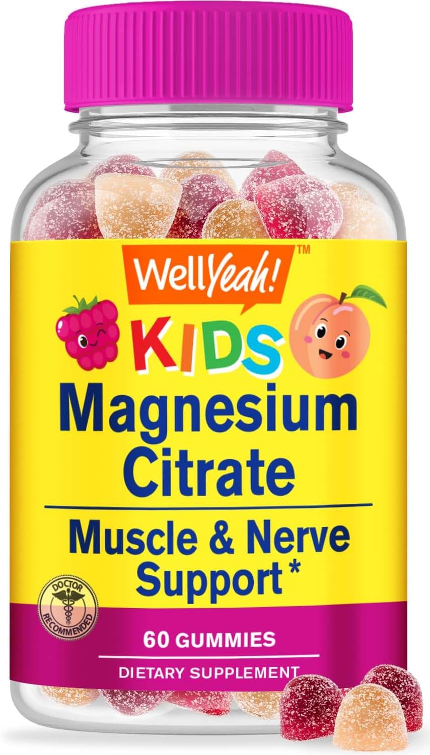 Biotin and Magnesium Citrate Gummies Bundle for Kids - Delicious Vitamin Supplement, Gluten Free, GMO Free, Chewable
