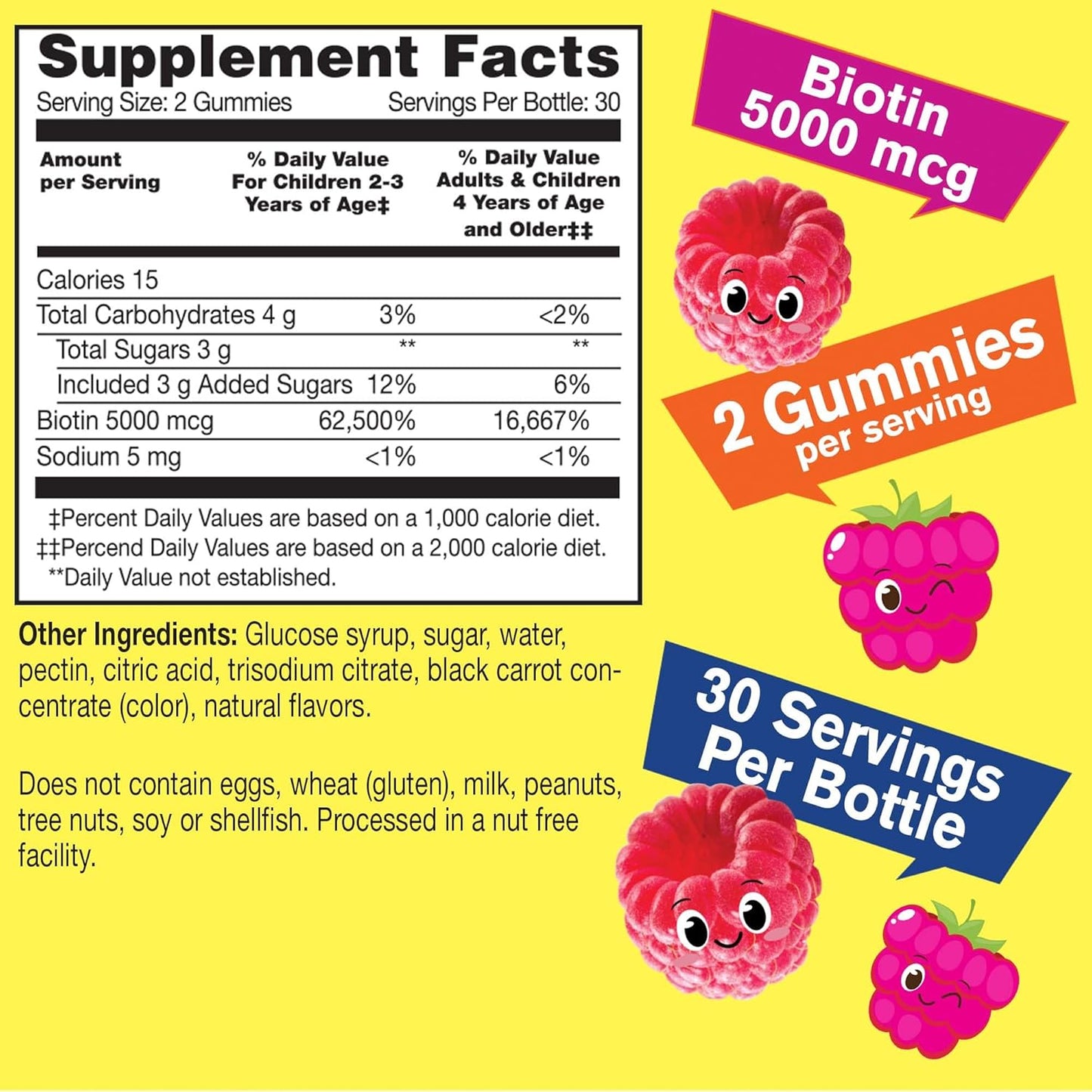 Biotin and Magnesium Citrate Gummies Bundle for Kids - Delicious Vitamin Supplement, Gluten Free, GMO Free, Chewable