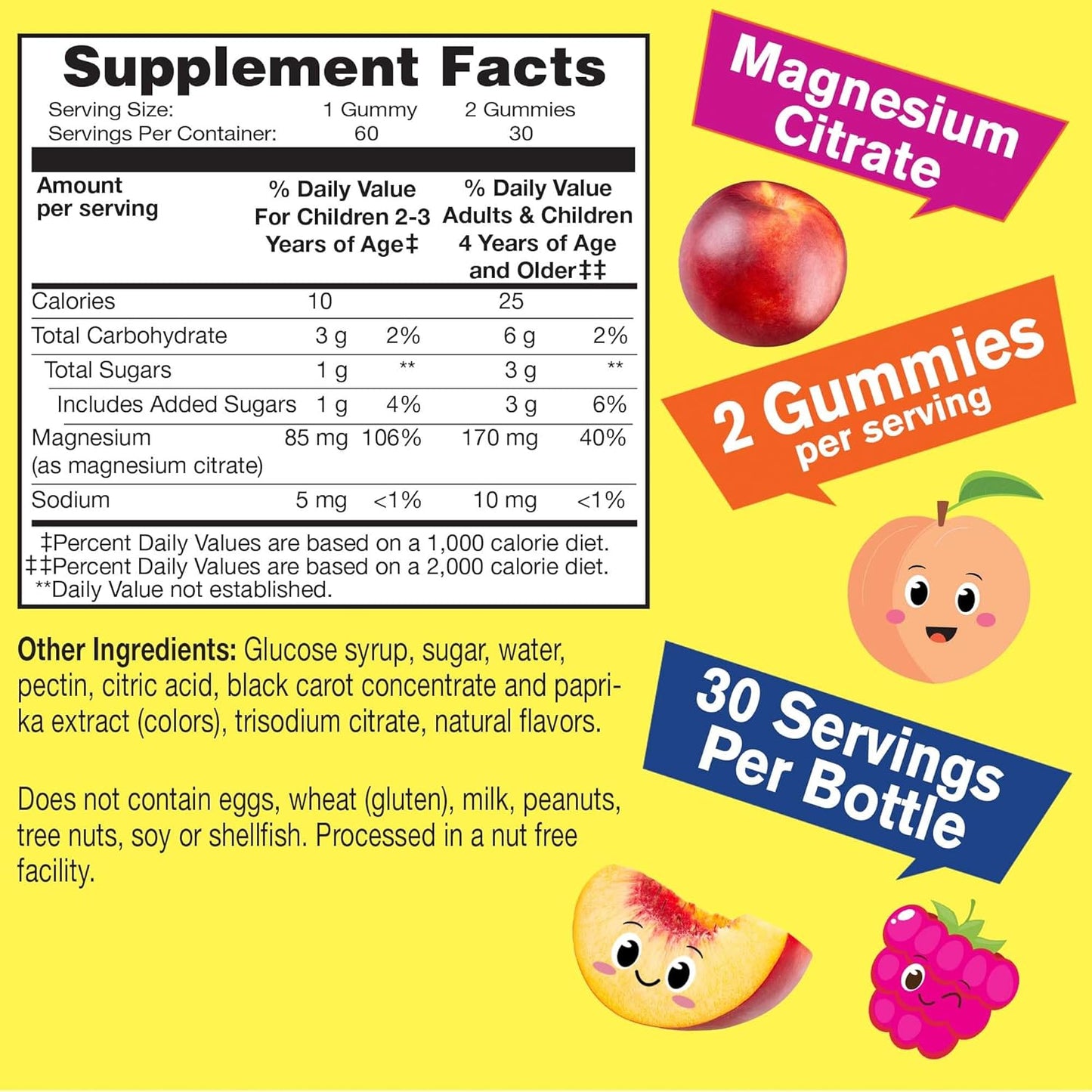 Biotin and Magnesium Citrate Gummies Bundle for Kids - Delicious Vitamin Supplement, Gluten Free, GMO Free, Chewable