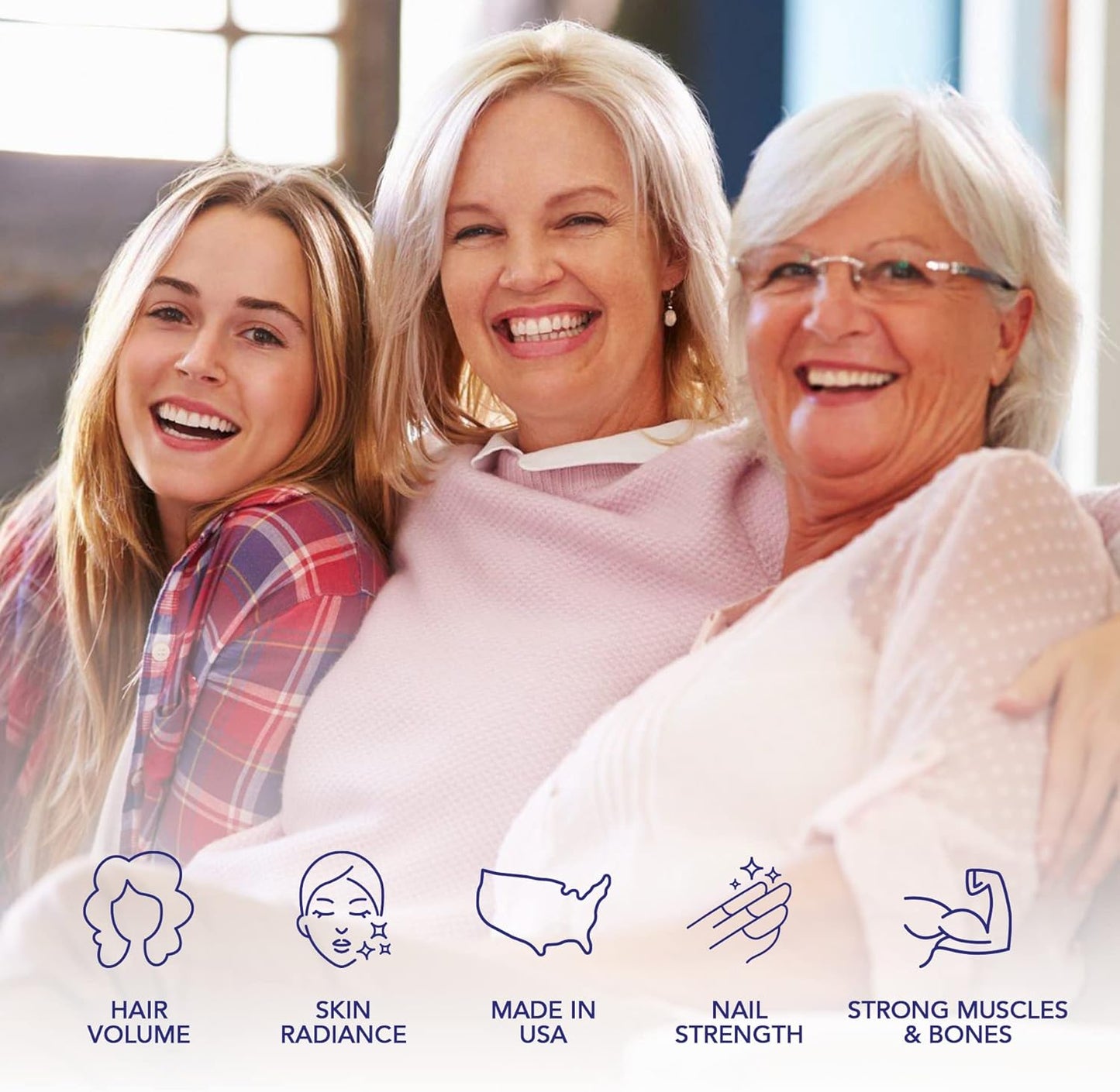 Biotin, Collagen, Keratin, and Folate Hair Loss Treatment Vitamins for Men & Women - Hair Growth, Follicle, Skin, Nails - Postpartum Support - GMO & Gluten Free - 60 Capsules