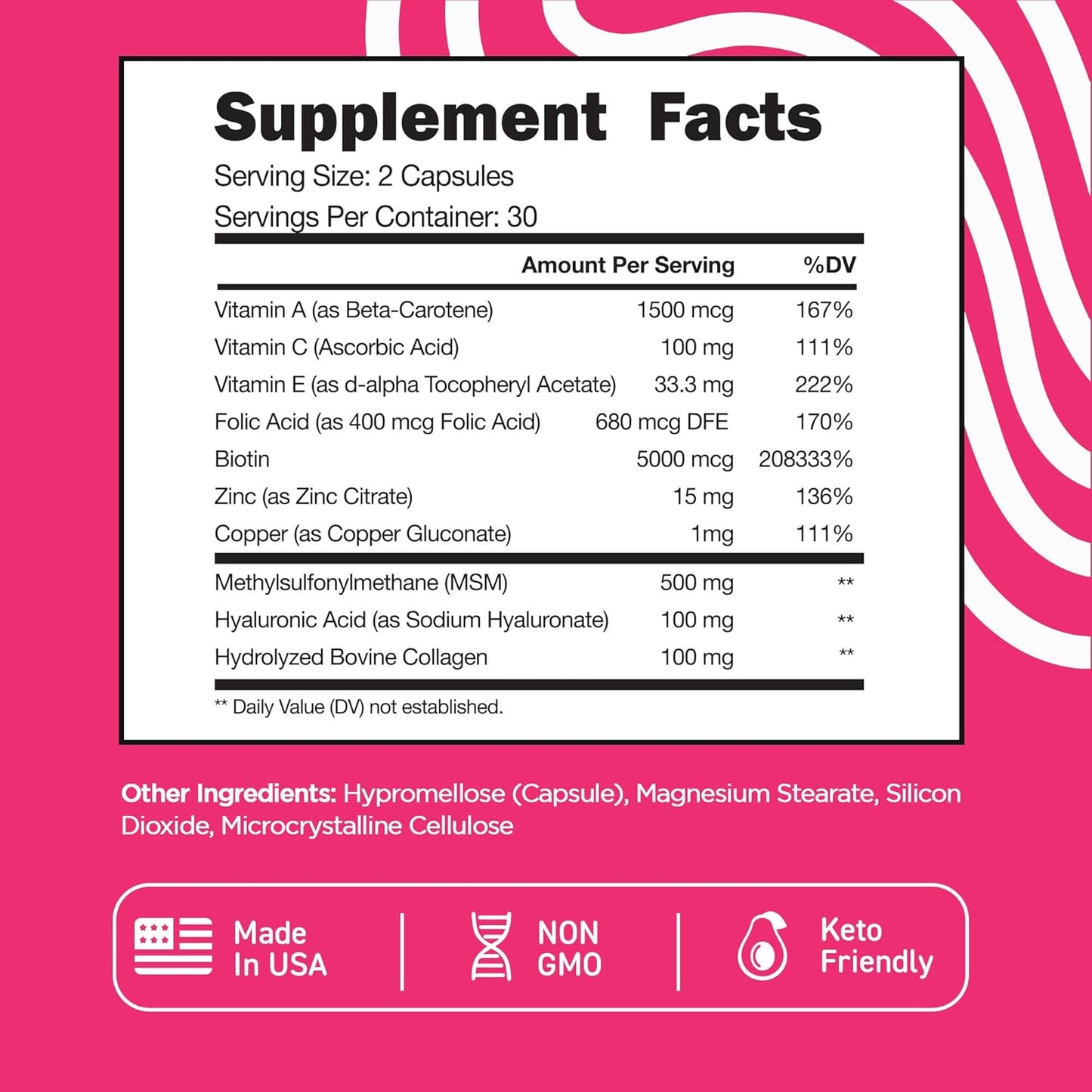 Biotin Complex Capsules with Vital Vitamins for Brain Boosting