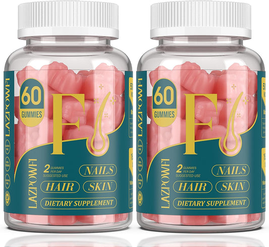 Biotin Gummies for Hair Skin and Nails Growth - Vegan Vitamin B7 Supplement for Men & Women - 120 Day Supply - Raspberry Flavor - BoostGo Australia
