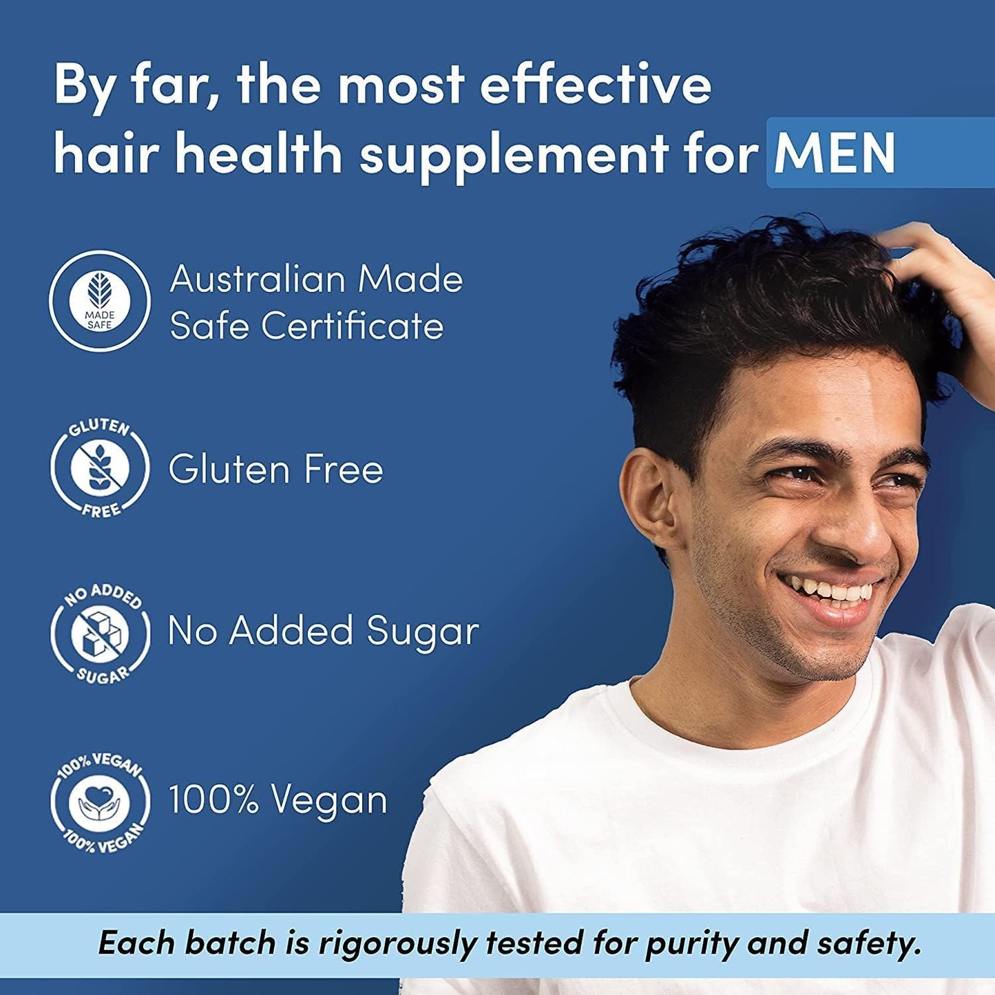 Biotin Hair Gummy with Hair Vitamins for Healthy Hair - 60 Gummies - No Added Sugar