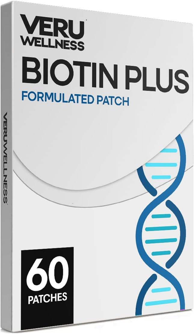 Biotin Plus Collagen Daily Patch - Self-Adhesive Time Release (60 Day Supply)