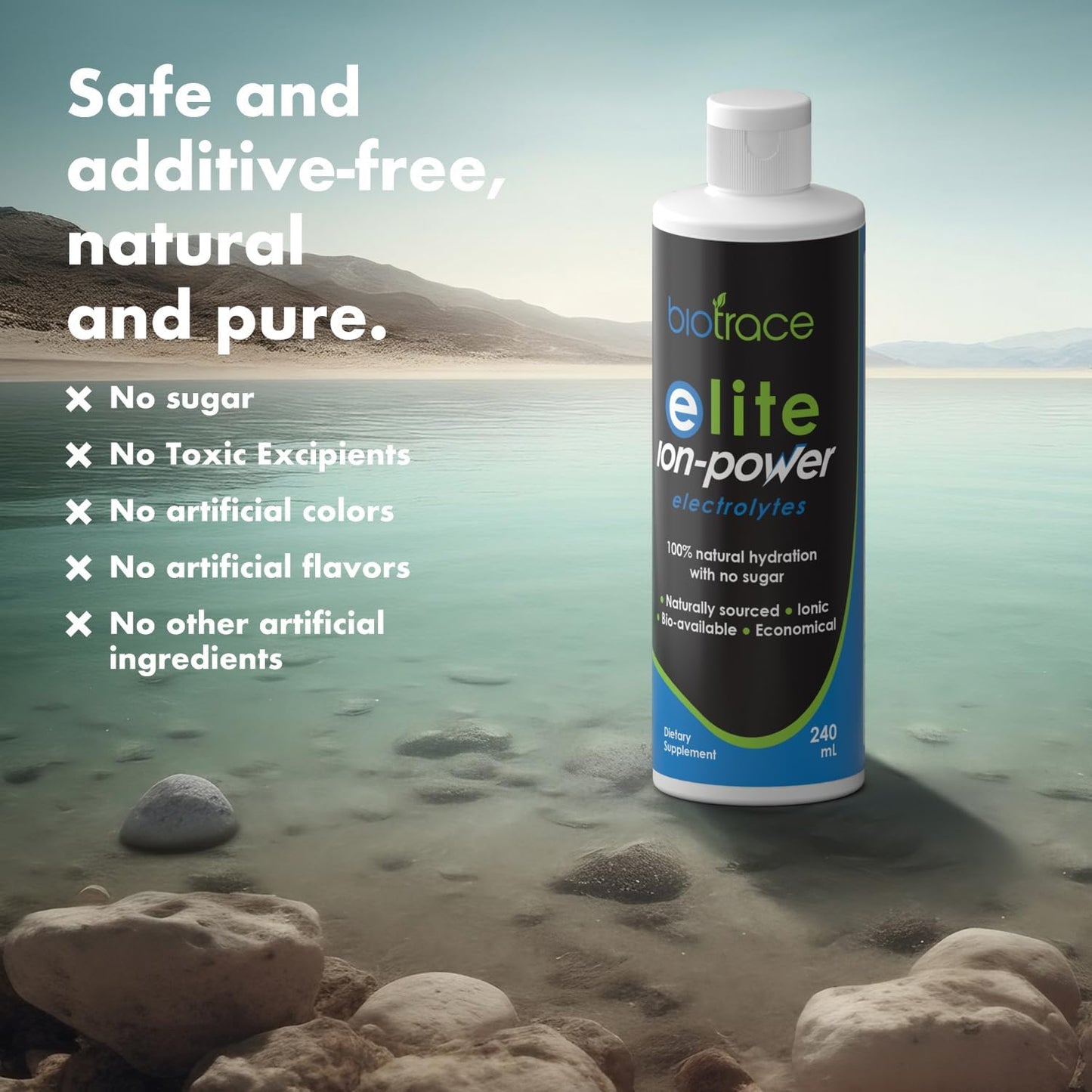 Biotrace Elite Electrolyte Drops: Zero Calorie, Zero Sugar Hydration Supplement with Trace Minerals - 4 fl oz