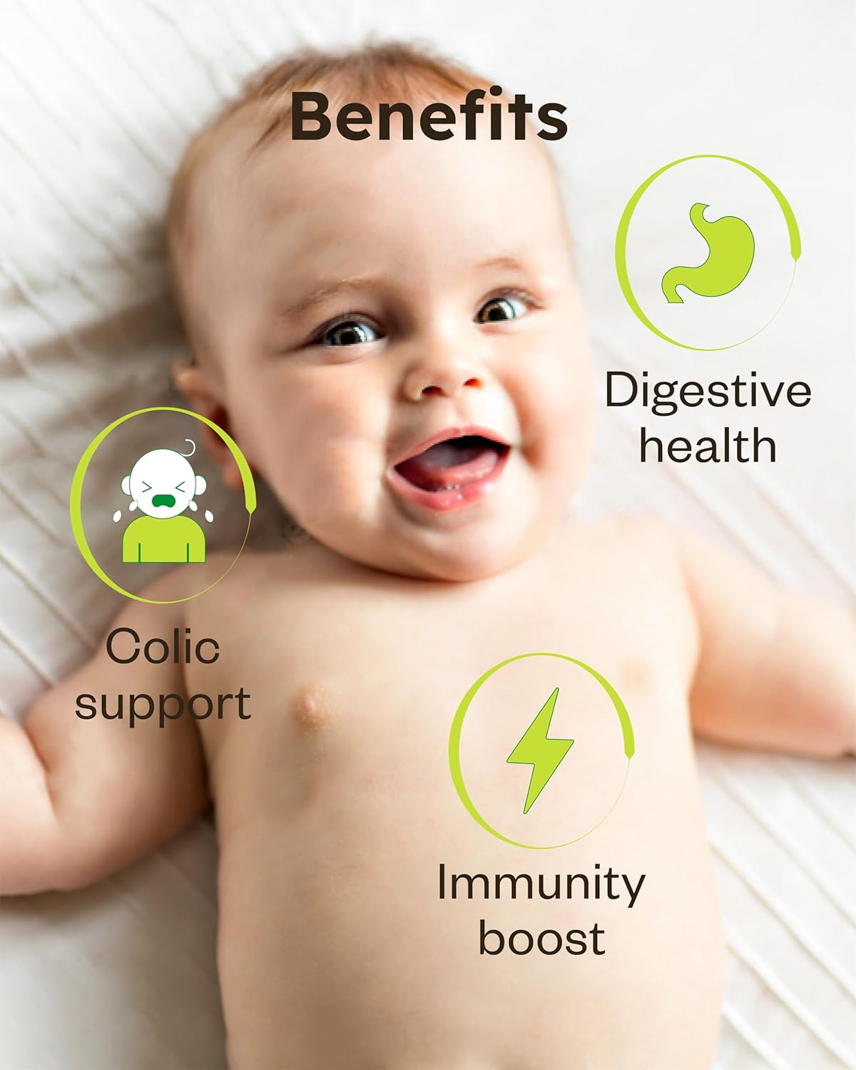 BIOVITA Baby Probiotics Powder: 30 Sticks for 30 Days. Immune & Digestive Support for Babies with Vitamin B, D, and Zinc.