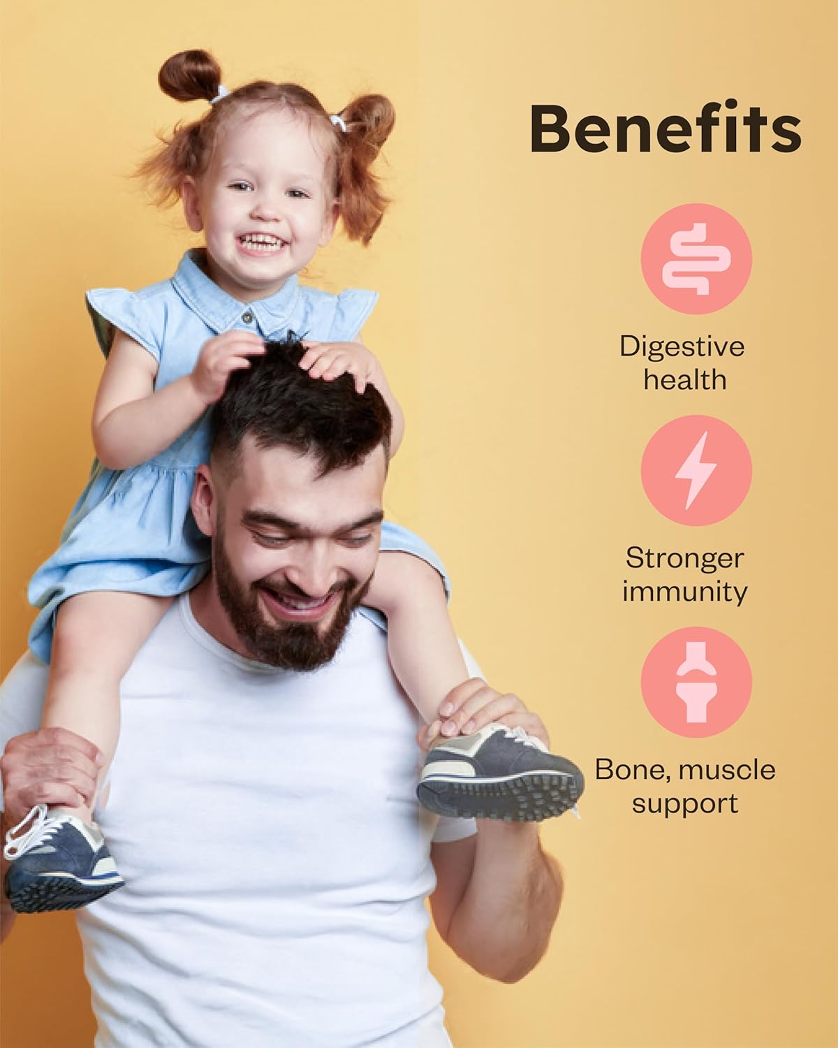 BIOVITA Kids Probiotics Powder - Strawberry Milk Flavor, 30 Sticks for Healthy Immune & Digestive System, Children 3-12, Bifidobacteria, Vitamin D, Zinc, Mouth-Dissolving Formula.