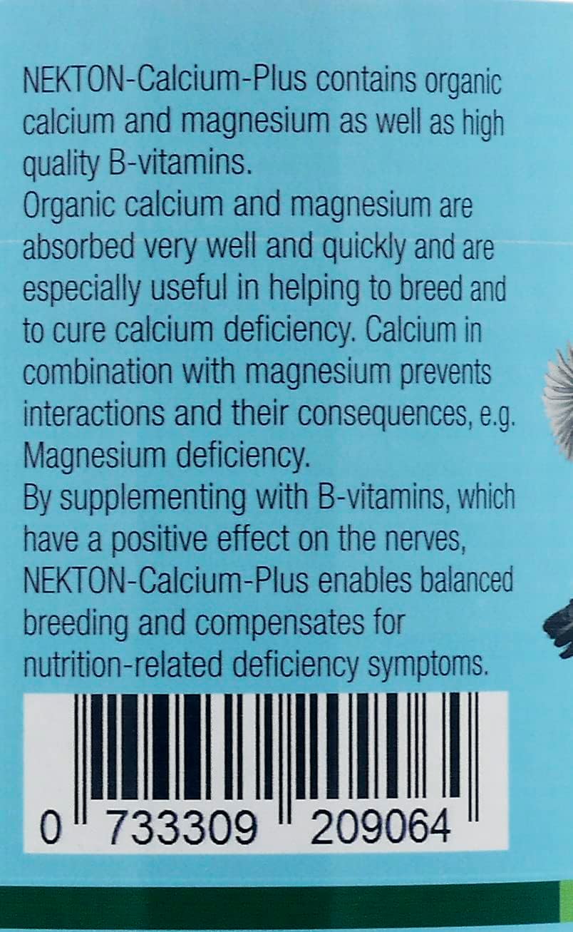 Bird Calcium and Magnesium Supplement with B Vitamins - 650gm / 1.43Lb - Nekton Calcium-Plus White
