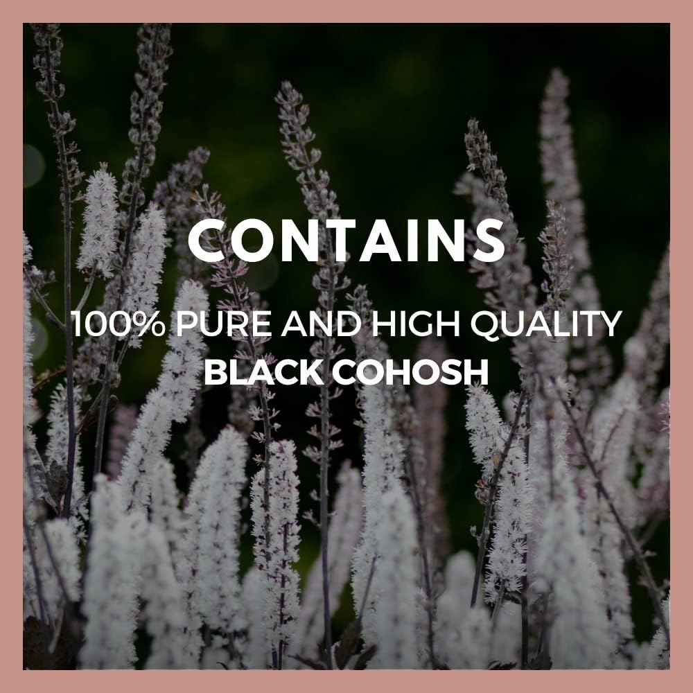 Black Cohosh 1000mg Herbal Dietary Supplement | 60 Vegan Capsules | Two Month Supply | Non-GMO, Gluten Free, Dairy Free