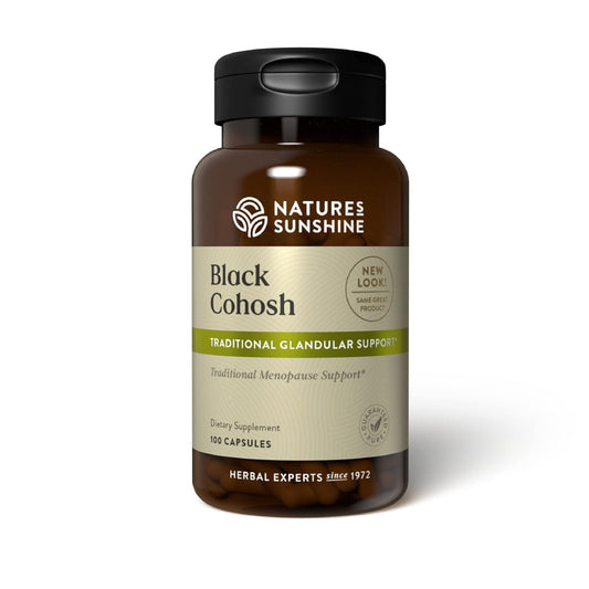 Black Cohosh Capsules - Supports Female Glandular System, Promotes Reproductive Health & Balanced Hormones - 100 Capsules