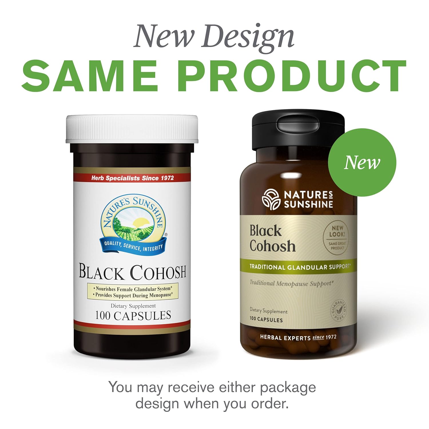 Black Cohosh Capsules - Supports Female Glandular System, Promotes Reproductive Health & Balanced Hormones - 100 Capsules