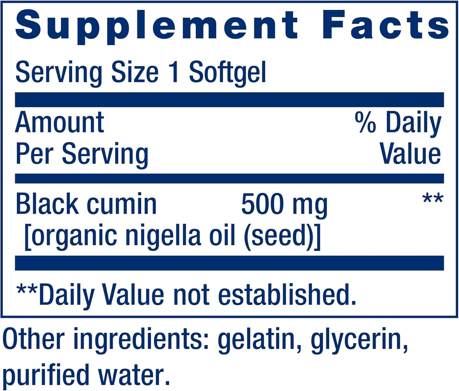 Black Cumin Seed Oil Softgels for Immune Support and Healthy Aging, 60 Count, Gluten-Free and Non-GMO
