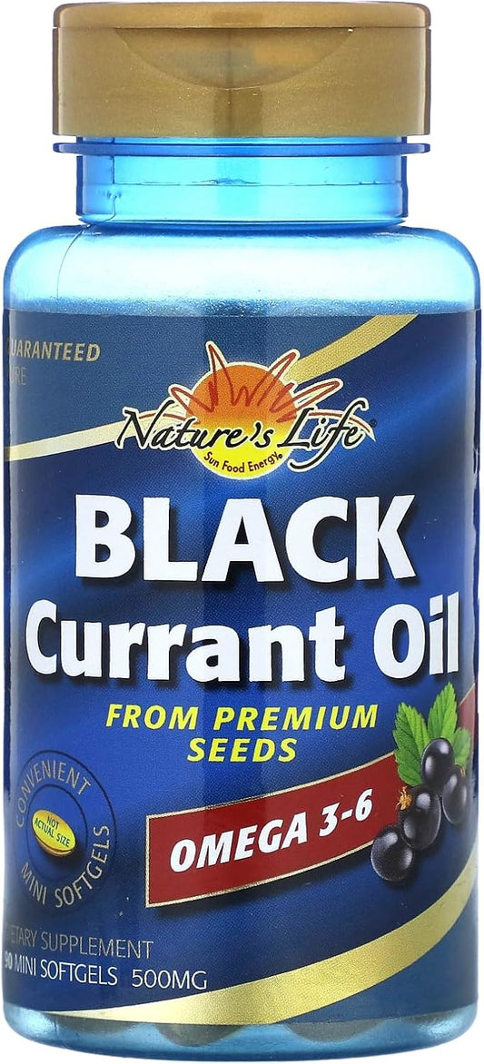 Black Currant Dietary Supplement, 500mg, 90 Soft Gels by Health From The Sun