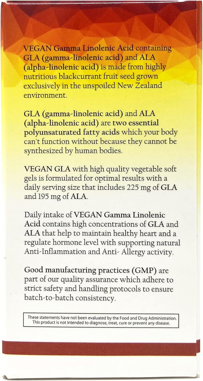 Black Currant Seed Oil Softgels 1500mg - Skin, Joint, Eye Health - Antioxidant Formula - 90ct Vision Smart Center