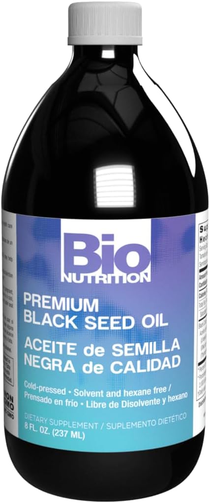 Black Seed Oil by BIO NUTRITION INC. - Organic Cold Pressed Oil Supplement for Immune Support, 0.02 lb