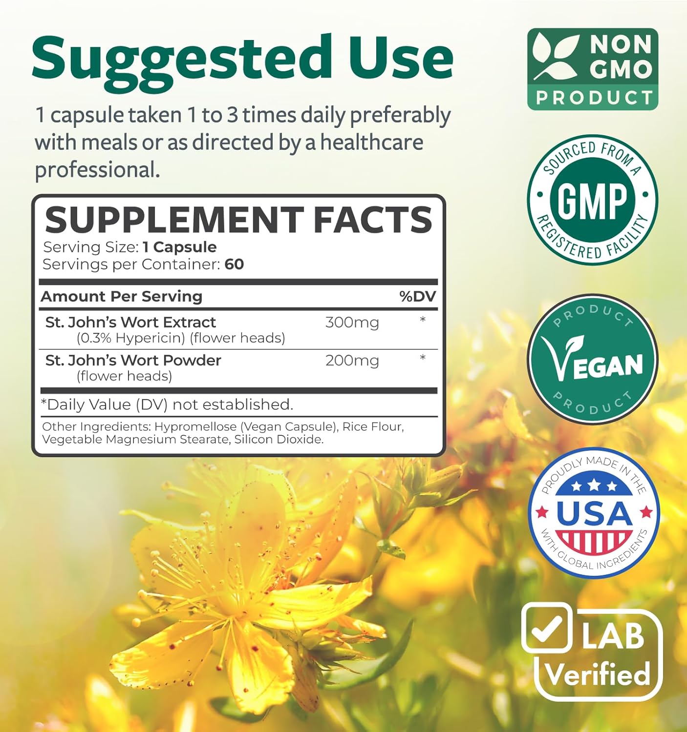 Black Seed Oil & St. John's Wort Serene Blend Bundle - 1 Month Supply - 60 Capsules- Cold-Pressed Nigella Sativa - Powerful 900mcg Hypericin