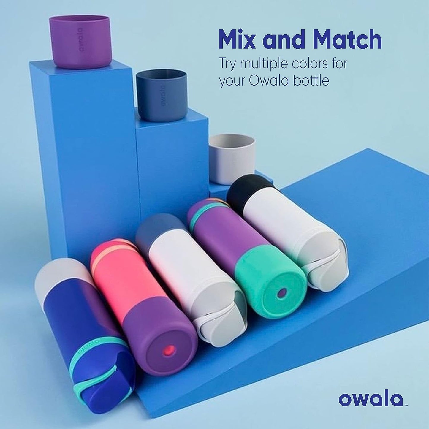 Black Silicone Sleeve for 40 Oz Stainless Steel Water Bottles, Anti-Slip Protection for Owala FreeSip and Flip Bottles