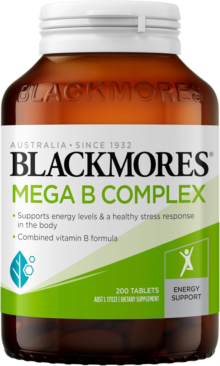 Blackmores Mega B Complex: 200 Tablets for Energy and Immune Support