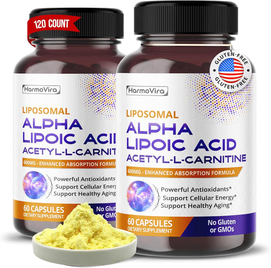 Bladder Cleanse & Urinary Tract Health Supplement - HarmoVira Alpha Lipoic Acid Acetyl-L-Carnitine - 120-Day Supply - USA Made