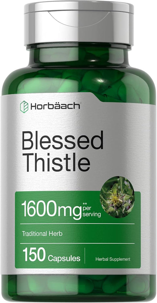 Blessed Thistle Capsules 1600mg | 150 Count | High Potency Non-GMO Gluten-Free Supplement