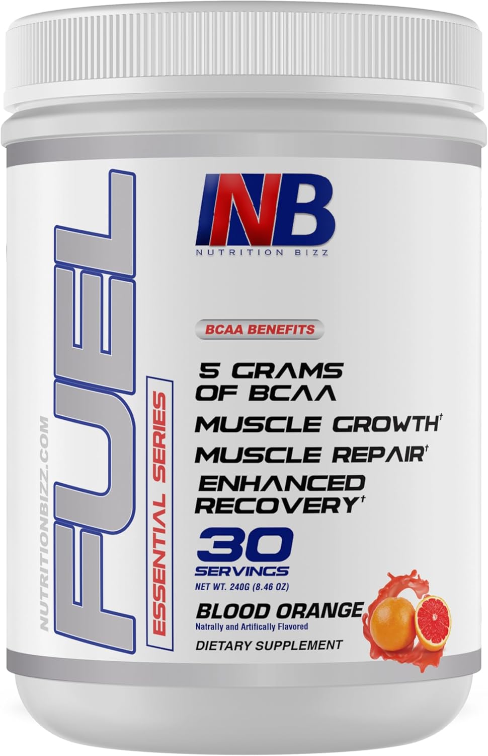 Blood Orange BCAA Powder for Muscle Recovery and Endurance - 30 Servings, 5g Amino Acids for Post Workout Nutrition Boost - BoostGo Australia