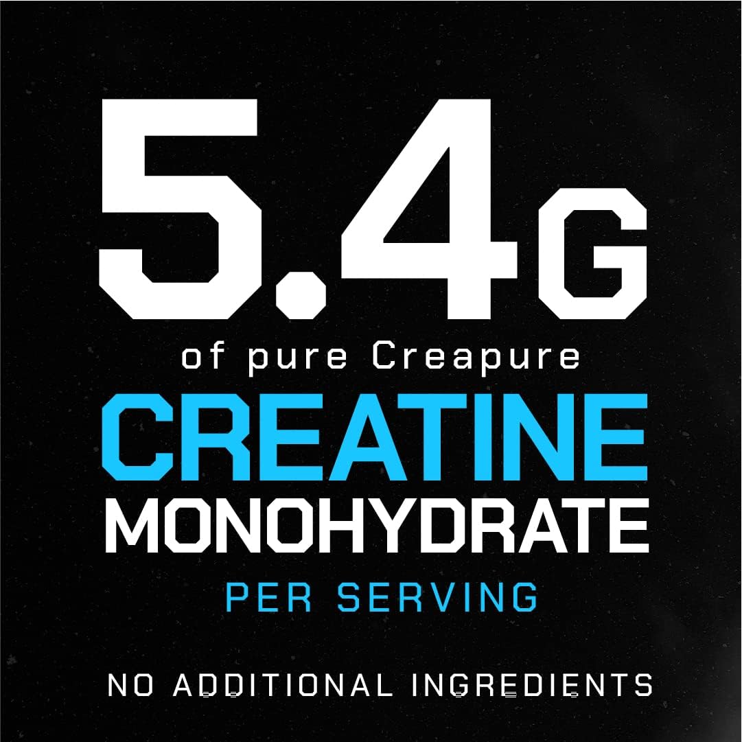 Blue Ice Pop Muscle Feast Creapure Creatine Monohydrate Powder - Vegan, Keto, Gluten-Free, Easy to Mix - 300g - Mass Gainer, Recovery Supplement, Muscle Growth