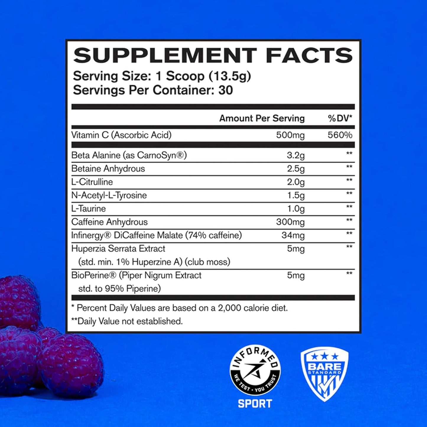 Blue Raspberry BPN Flight Pre Workout - Boost Energy, Focus & Endurance with CarnoSyn® Beta Alanine - 30 Servings