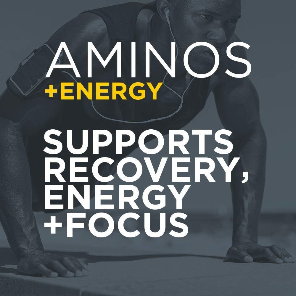 Blue Steele Amino Energy Drink Mix | Supports Recovery, Energy, Focus | 95mg Caffeine, 0 Cal, 60 Servings
