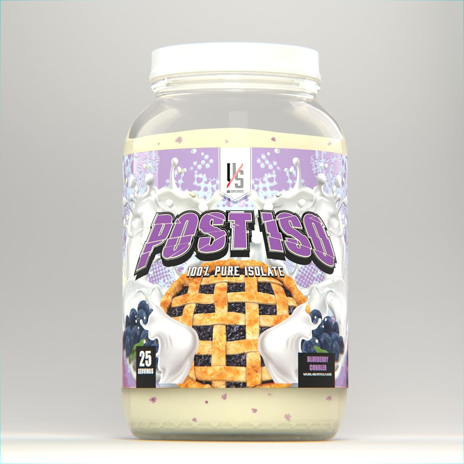 Blueberry Cobbler Protein Isolate with Digestive Enzymes - 24g Protein per Serving, Smooth Consistency - 25 Servings